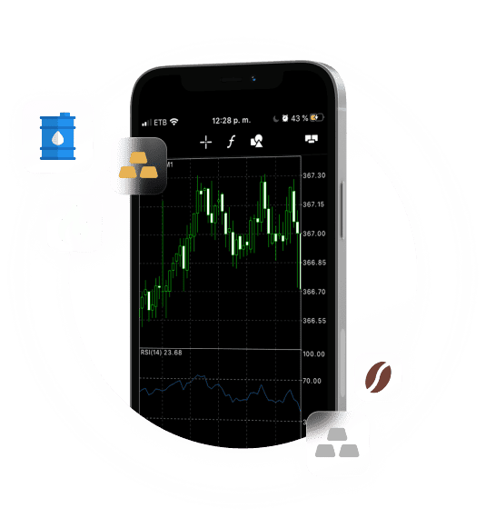 Forex portfolio on phone screen